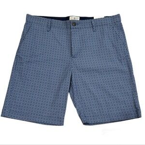 CONSTRUCT Geometric Pattern Men's Shorts Blue‎ White Size 36